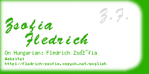 zsofia fledrich business card